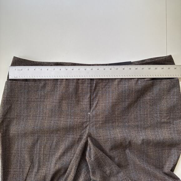 NWT Lane Bryant Classic Trousers Brown Plaid Tailored Stretch 90s Plus Size 28 - Picture 11 of 13